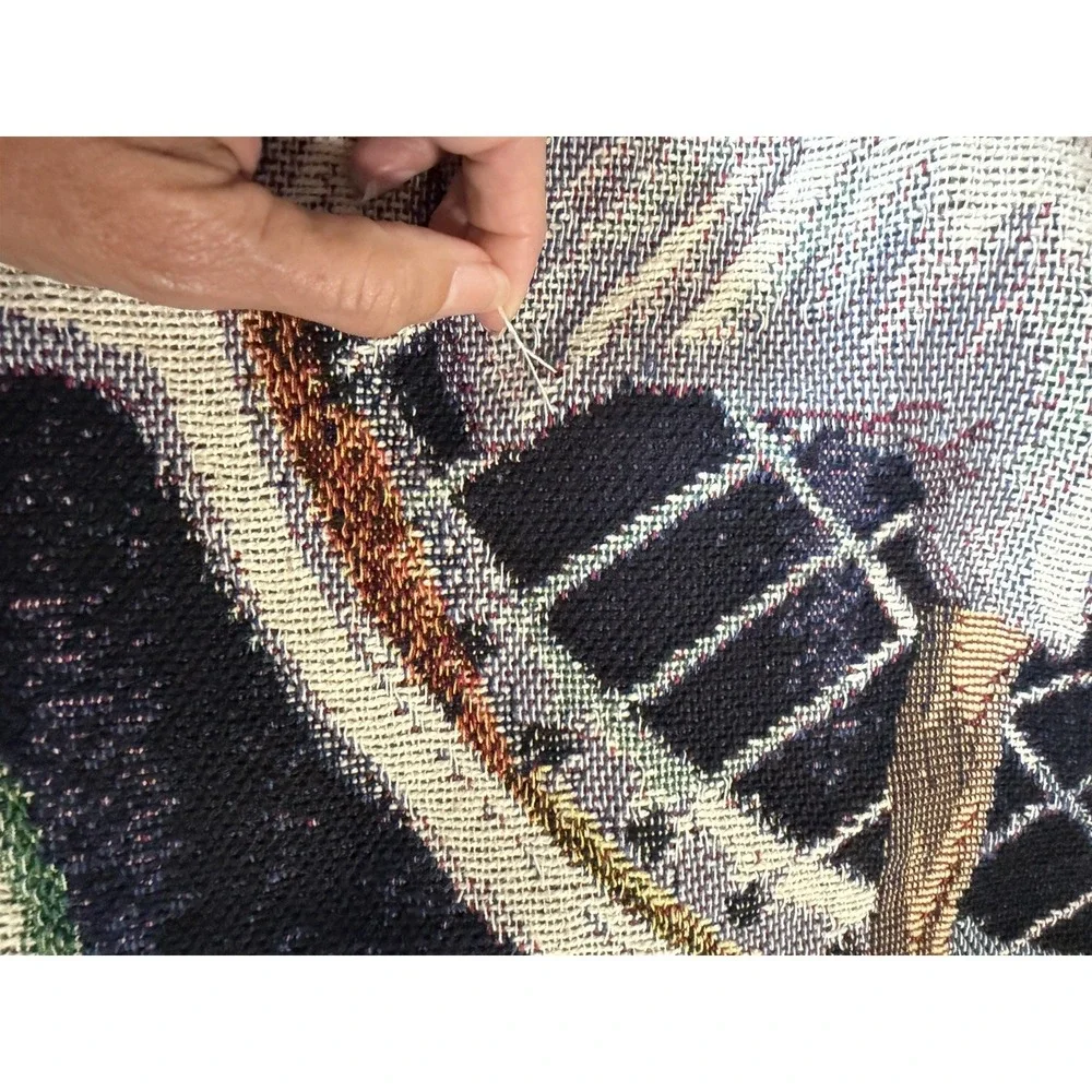 Tapestry Tennis Throw Ultimate Sports Woven Blankets Made In USA 70‎ X 52